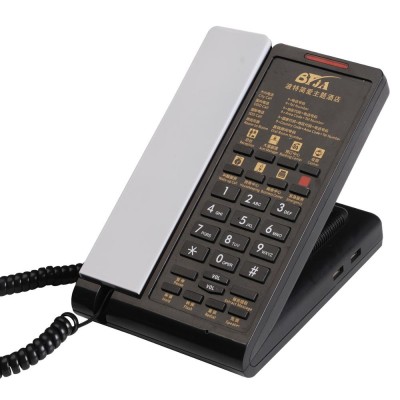 New quality design guestroom telephone with big logo plate customized