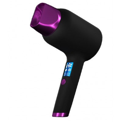 Mini low radiation high speed one touch key anion hair dryer with display screen